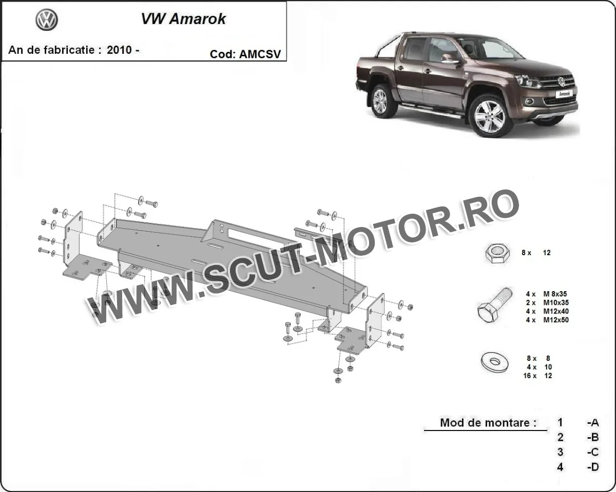 Suport troliu Volkswagen Amarok 2010-2022