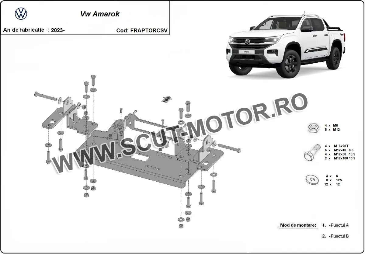 Suport troliu Volkswagen Amarok 2023-2025